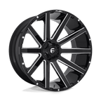 Fuel 1Pc D615 Contra 26X12 -44 Gloss Black Milled