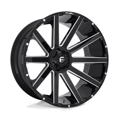 Fuel 1Pc D615 Contra 26X12 -44 Gloss Black Milled