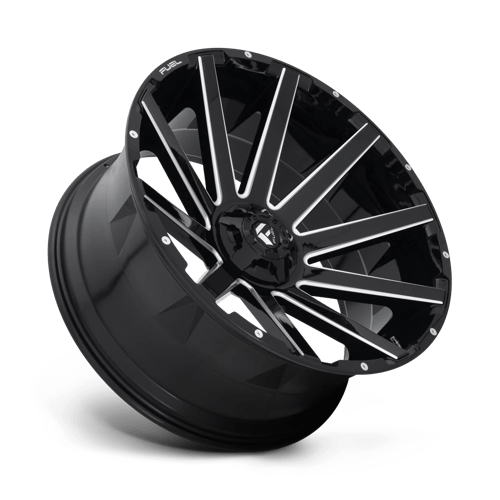 Fuel 1Pc D615 Contra 26X12 -44 Gloss Black Milled
