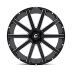 Fuel 1Pc D615 Contra 26X12 -44 Gloss Black Milled