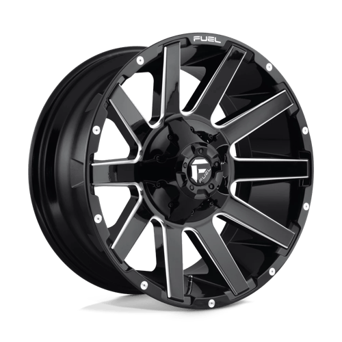 Fuel 1Pc D615 Contra 20X9 +1 Gloss Black Milled