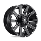 Fuel 1Pc D615 Contra 20X9 +20 Gloss Black Milled