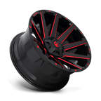 Fuel 1Pc D643 Contra 20X10 -18 Gloss Black Red Tinted Clear