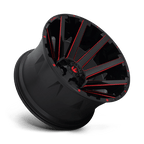 Fuel 1Pc D643 Contra 24X14 -75 Gloss Black Red Tinted Clear