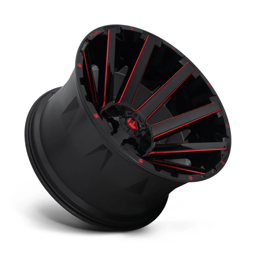 Fuel 1Pc D643 Contra 24X14 -75 Gloss Black Red Tinted Clear