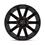 Fuel 1Pc D643 Contra 24X14 -75 Gloss Black Red Tinted Clear