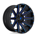 Fuel 1Pc D644 Contra 20X9 +20 Gloss Black Blue Tinted Clear