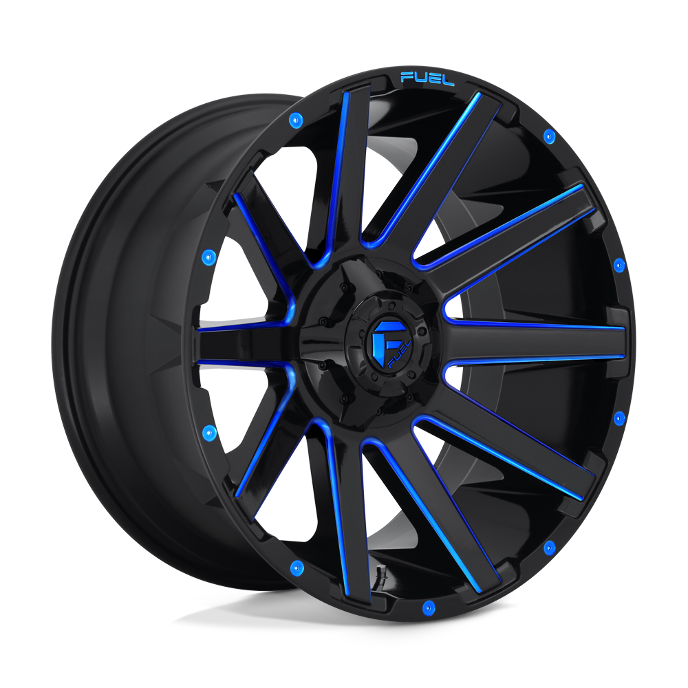 Fuel 1Pc D644 Contra 20X9 +20 Gloss Black Blue Tinted Clear
