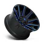 Fuel 1Pc D644 Contra 20X10 -18 Gloss Black Blue Tinted Clear