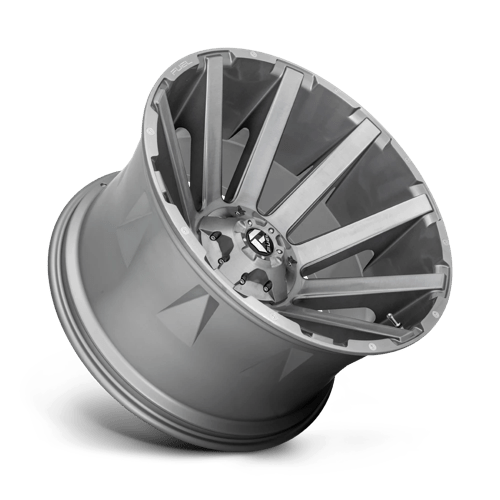 Fuel 1Pc D714 Contra Platinum 20X10 -19 Brushed Gun Metal Tinted Clear