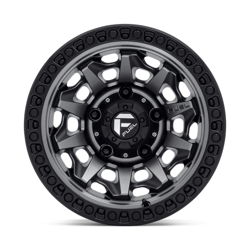 Fuel 1Pc D716 Covert 15X8 -12 Matte Gunmetal Black Bead Ring