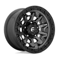 Fuel 1PC D716 COVERT 17X8.5 +34 MATTE GUN METAL BLACK BEAD RING