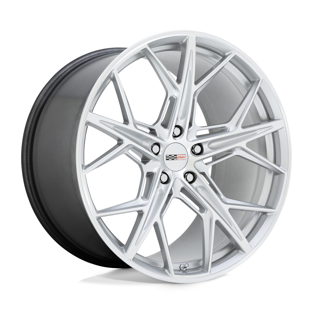 Cray Hammerhead 18X9 +50 Gloss Silver W Mirror Cut Face