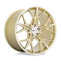 Cray Hammerhead 22X12 +52 Gloss Gold W/ Mirror Cut Face