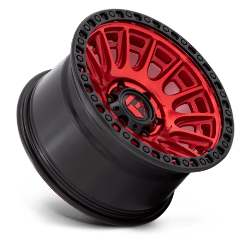 Fuel 1Pc D834 Cycle 17X9 -12 Candy Red W/ Black Ring