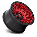 Fuel 1Pc D834 Cycle 17X9 +1 Candy Red W/ Black Ring
