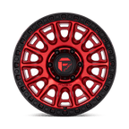 Fuel 1Pc D834 Cycle 17X9 +1 Candy Red W/ Black Ring