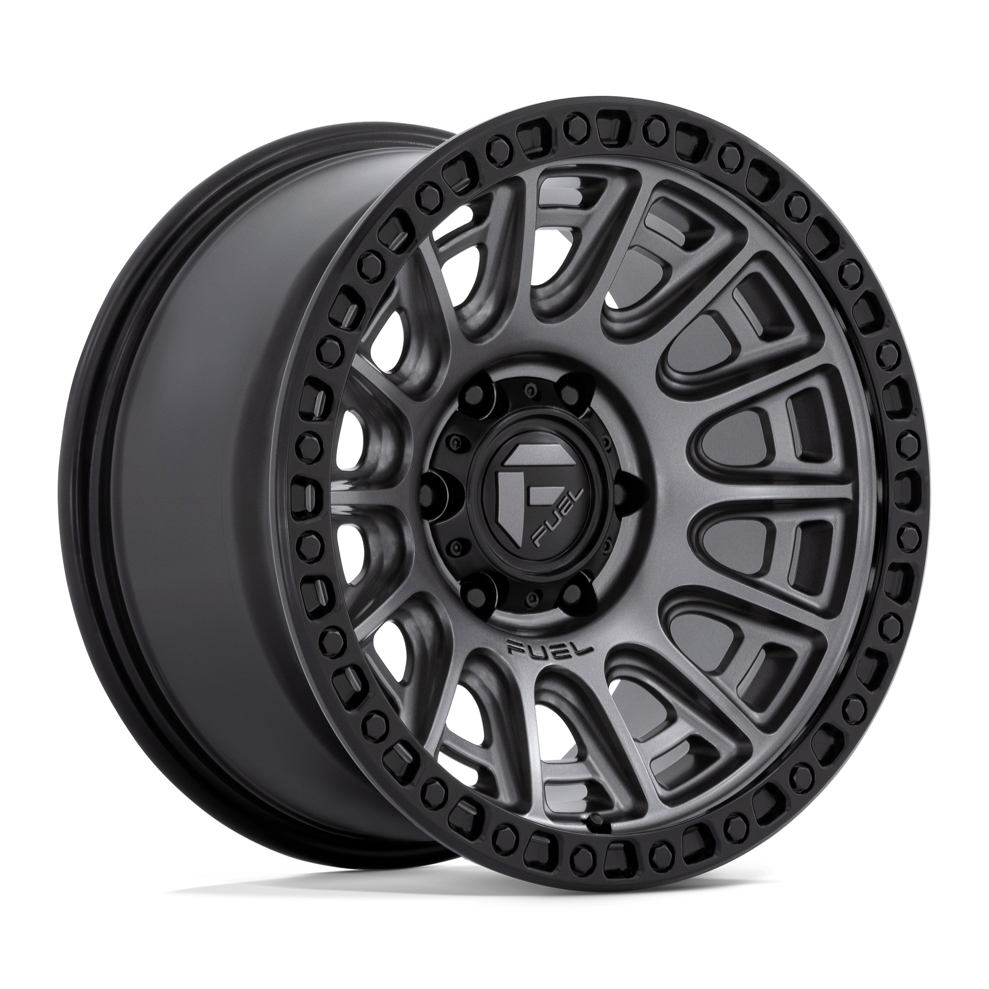 Fuel 1Pc D835 Cycle 20X9 +1 Matte Gunmetal W/ Black Ring
