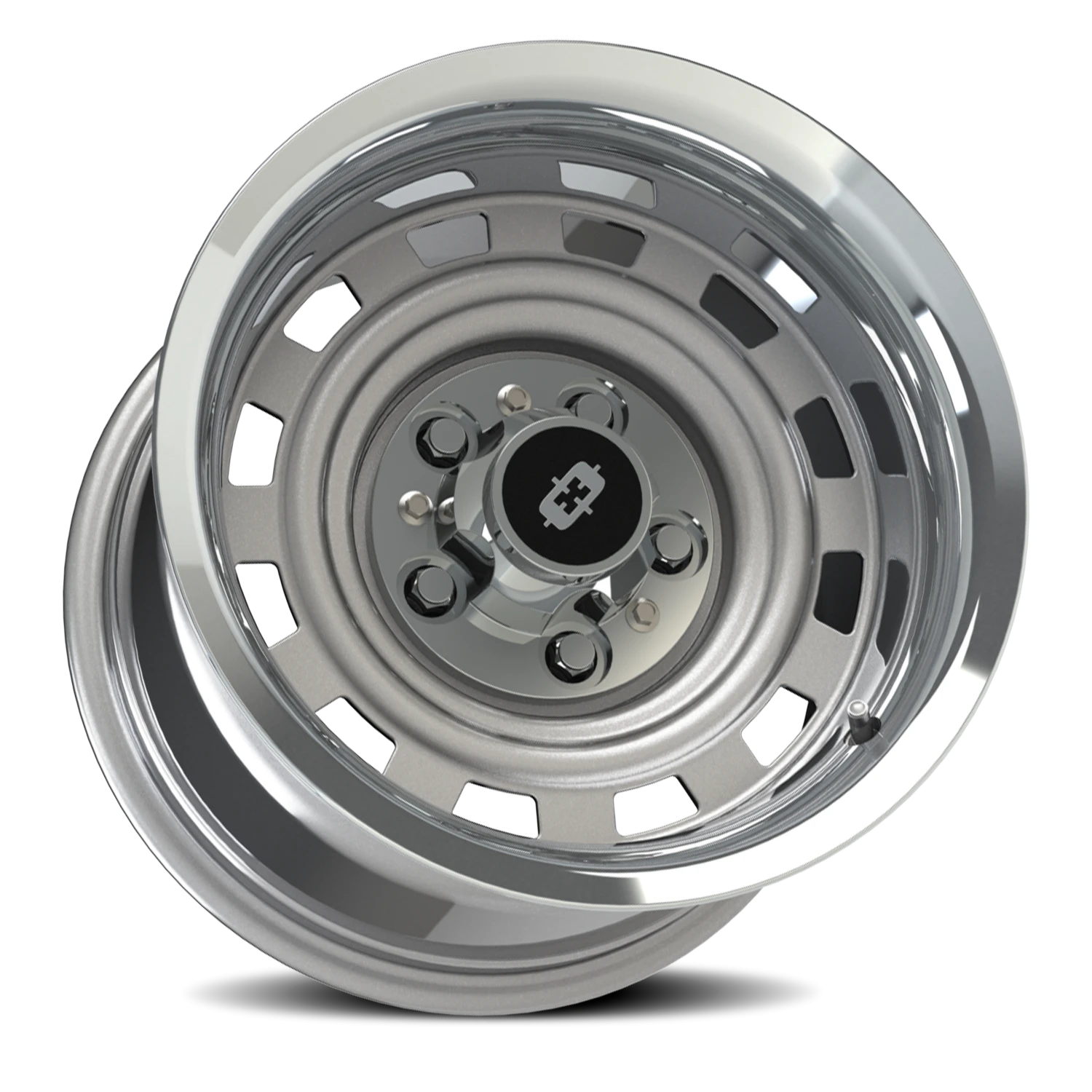 Vision American Muscle 54 22X9 +6 Silver Machined Lip