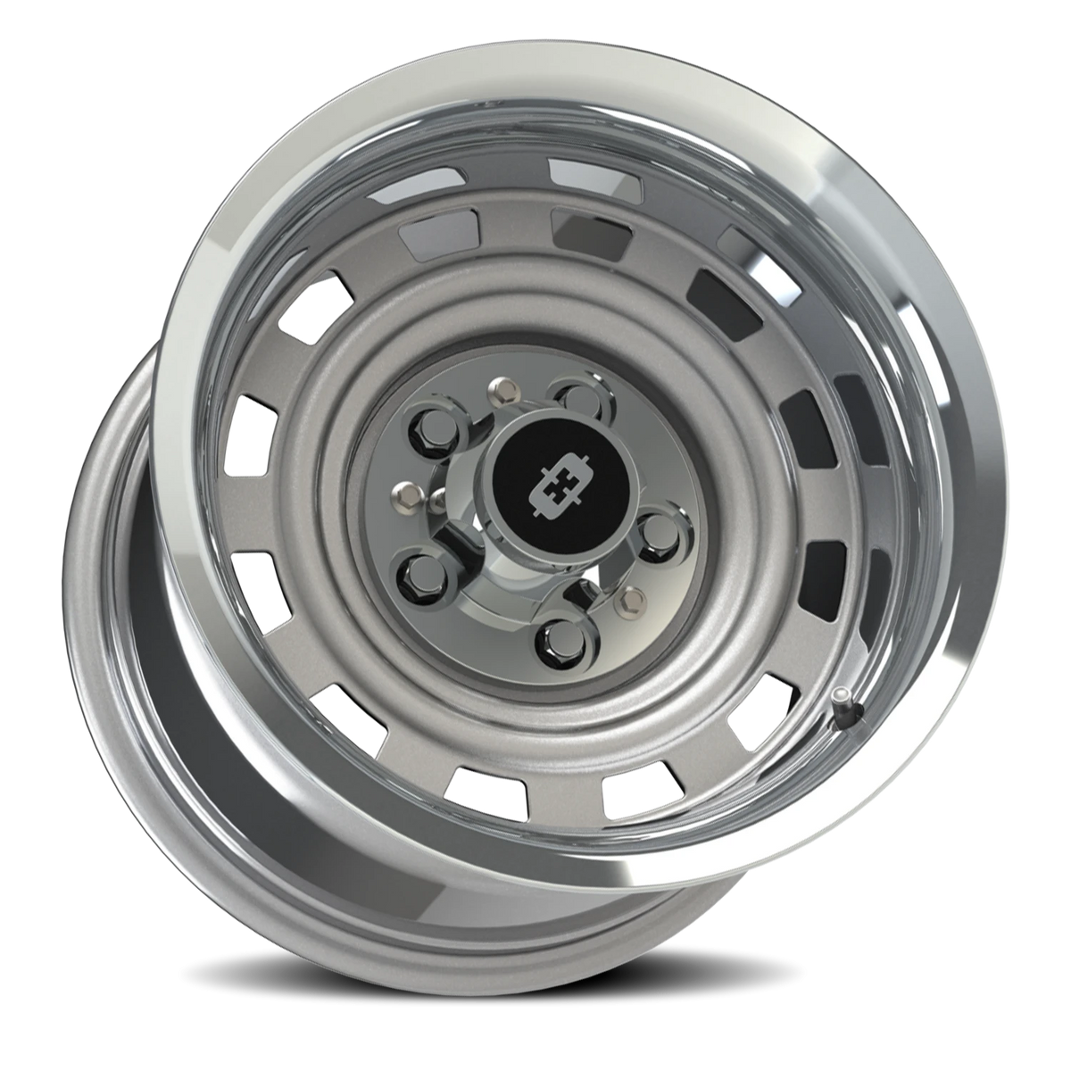 Vision American Muscle 54 15X8 -18 Silver Machined Lip