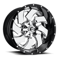 Fuel 2Pc D240 Cleaver 20X9 +20 Chrome Plated Gloss Black Lip
