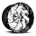 Fuel 2Pc D240 Cleaver 20X10 -19 Chrome Plated Gloss Black Lip