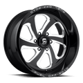 Fuel 1Pc D587 Flow 20X10 -18 Gloss Black Milled