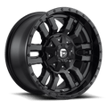 Fuel 1PC D596 SLEDGE 20X9 +35 MATTE BLACK GLOSS BLACK LIP