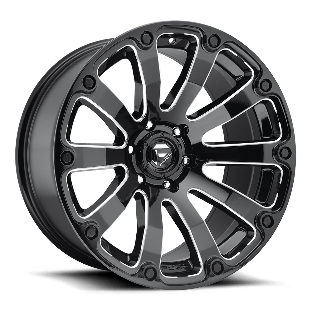 Fuel 1Pc D598 Diesel 20X9 +1 Gloss Black Milled