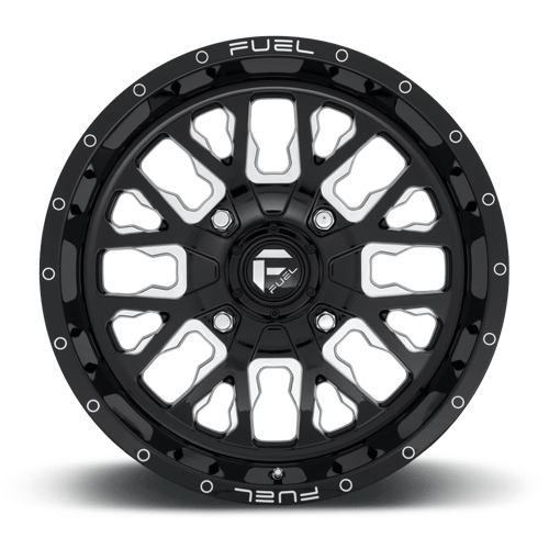 Fuel Utv D611 Stroke Utv 22X7 +13 Gloss Black Milled