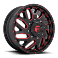 Fuel 1Pc D656 Triton 20X8.25 -240 Gloss Black Red Tinted Clear