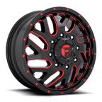 Fuel 1Pc D656 Triton 20X8.25 -240 Gloss Black Red Tinted Clear