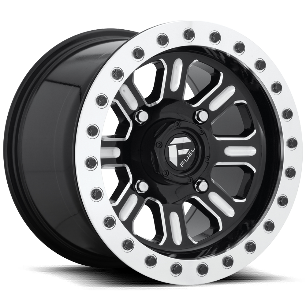 Fuel Utv D910 Hardline Utv Beadlock 15X10 +25 Gloss Black Milled