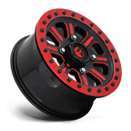 Fuel Utv D911 Hardline Utv Beadlock 15X10 +25 Gloss Black Red Tinted Clear