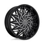 Dub 1Pc S231 Dazr 26X10 +5 Gloss Black Milled