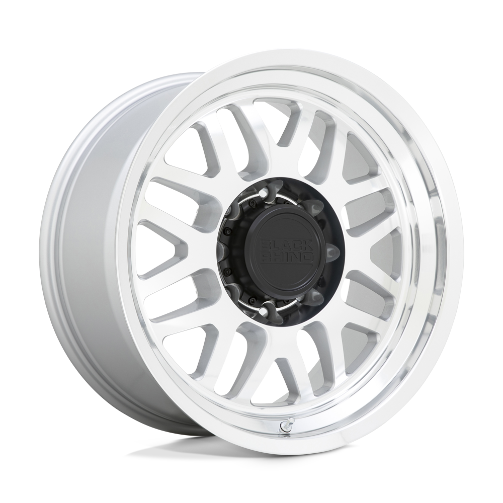 Black Rhino Hard Alloys Delta 20X9.5 -18 Gloss Silver W Mirror Face&Lip