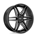 Dub 1Pc S267 Dirty Dog 24X10 +25 Glossy Black Milled