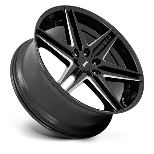 Dub 1Pc S267 Dirty Dog 24X10 +25 Glossy Black Milled