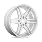 Dub 1Pc S270 Dirty Dog 24X10 +25 Silver W/ Brushed Face
