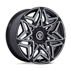 Dub 1Pc Dc274 Anomaly 24X10 +15 Gloss Black Milled