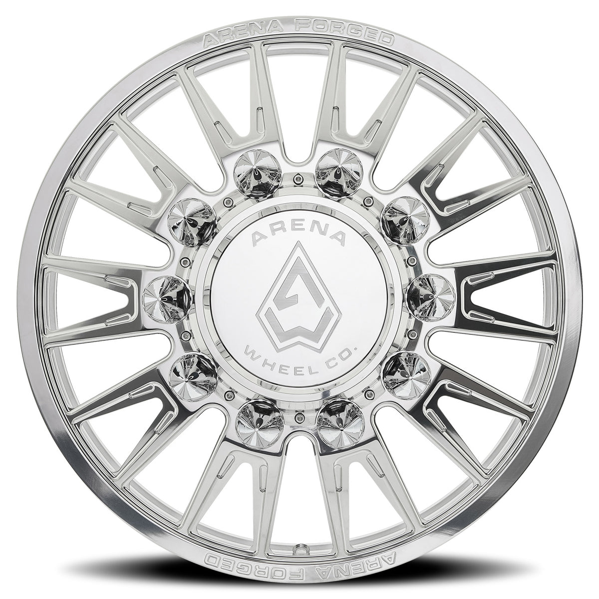 Arena Forged Dually Imperial 24X8.25 +100 Polished Milled (Front)