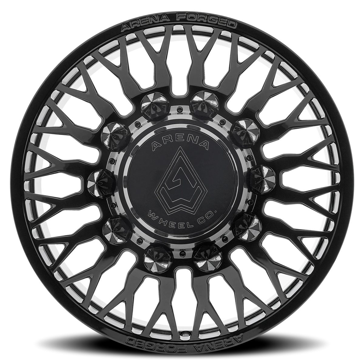 Arena Forged Dually Maximus 22X8.25 +100 Gloss Black (Front)