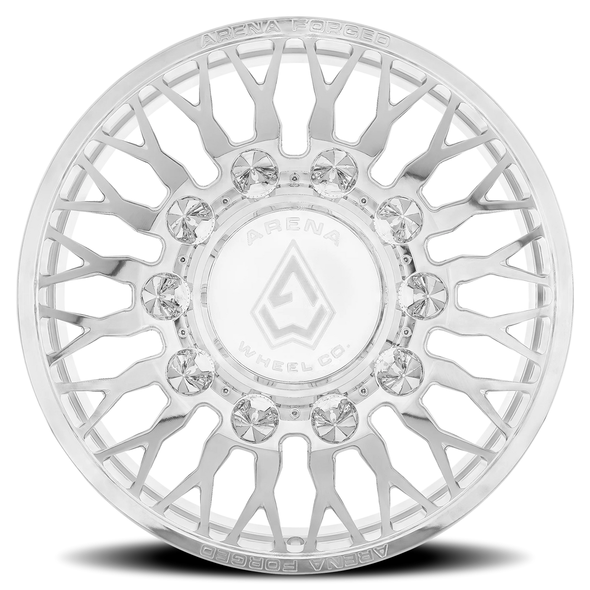 Arena Forged Dually Maximus 22X8.25 +100 Polished Milled (Front)