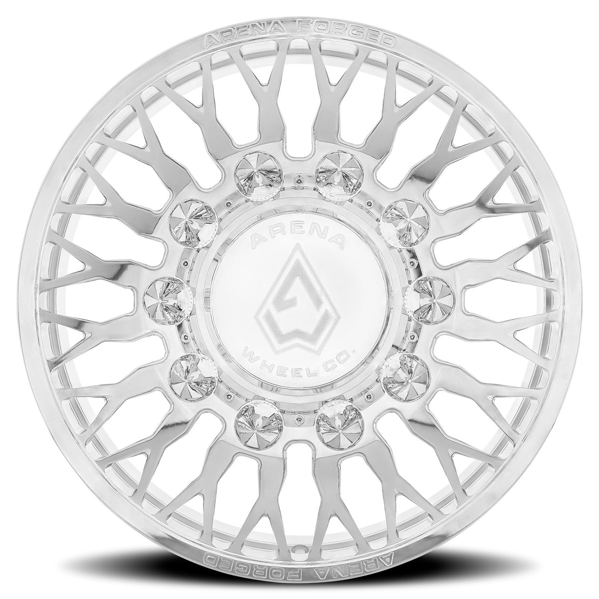 Arena Forged Dually Maximus 22X8.25 +100 Polished Milled (Front)