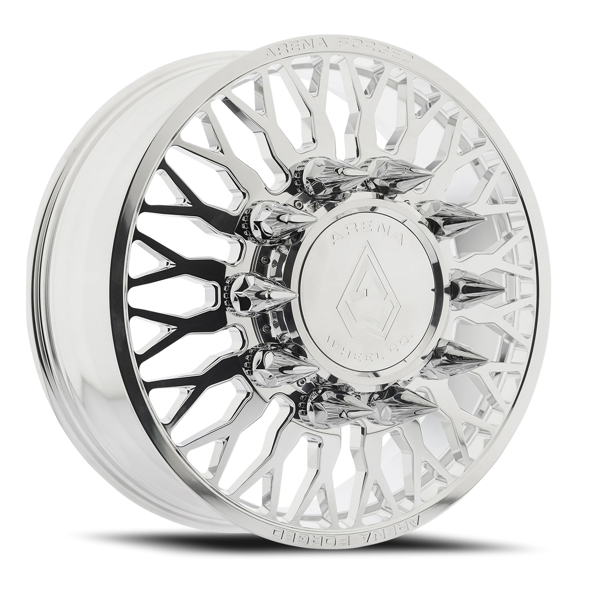 Arena Forged Dually Maximus 22X8.25 +100 Polished Milled (Front)