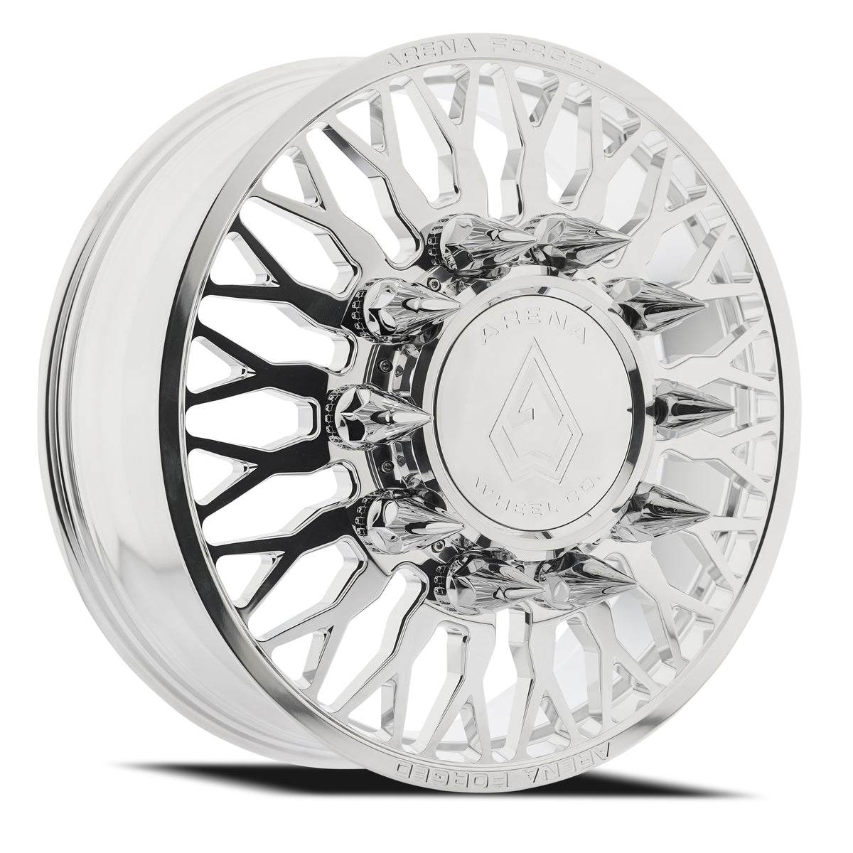 Arena Forged Dually Maximus 22X8.25 +100 Polished Milled (Front)