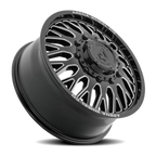 Arena Dually Monarch 24X8.25 +105 Gloss Black Milled (Front)