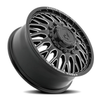 Arena Dually Monarch 20X8.25 +100 Gloss Black Milled (Front)