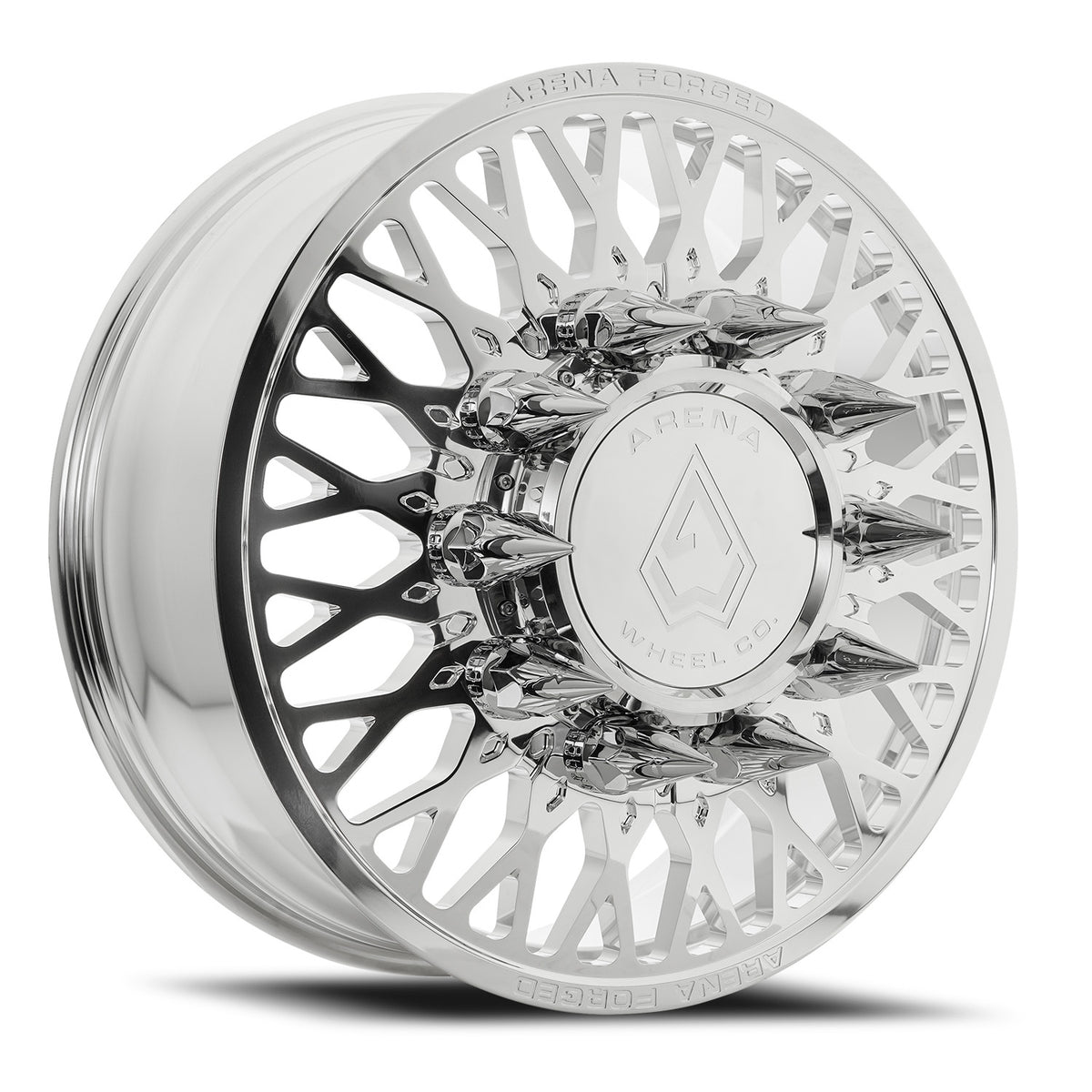 Arena Forged Dually Stealth 24X8.25 +100 Polished Milled (Front)