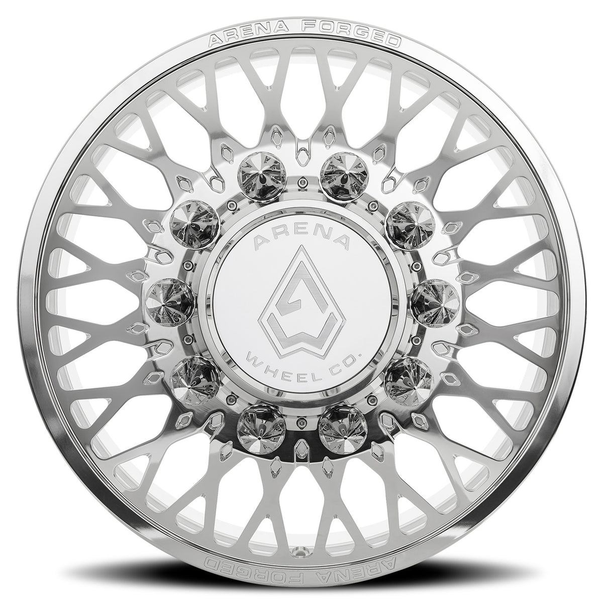Arena Forged Dually Stealth 24X8.25 +100 Polished Milled (Front)